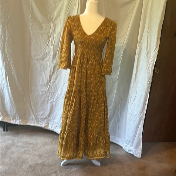 Christy Dawn the Basil Dress in Goldenrod - Picture 3 of 7